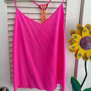 Lilly Pulitzer Dusk Top, size XL, macrame detail in back, NWT